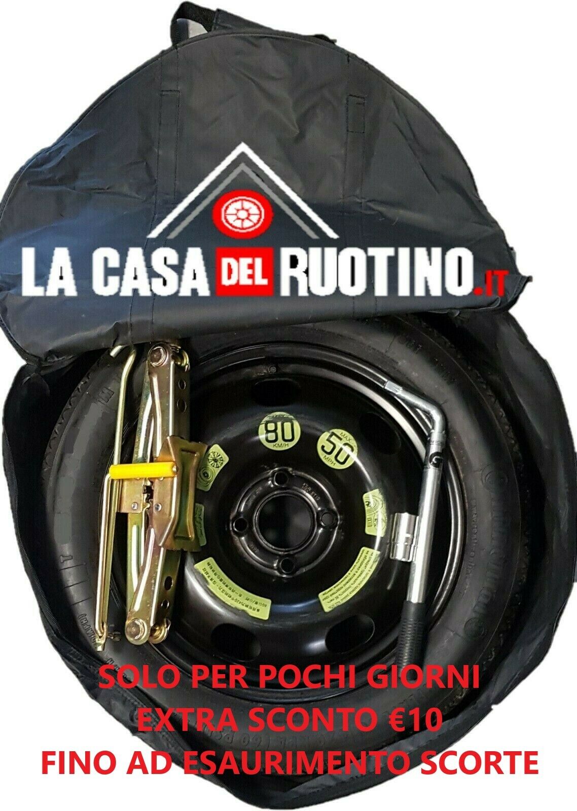 RUOTINO DI SCORTA FIAT PANDA ORIGINALE DA 2021+CRIC+CHIAVE+SACCA+SCONTO 10€ Speciale prijs, hoge kwaliteit