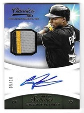 Gregory Polanco 2014 CLASSICS SOS ROOKIE AUTOGRAPH JERSEY CARD 10 SIGNED RC AUTO
