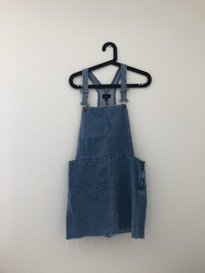 topshop denim overall dress