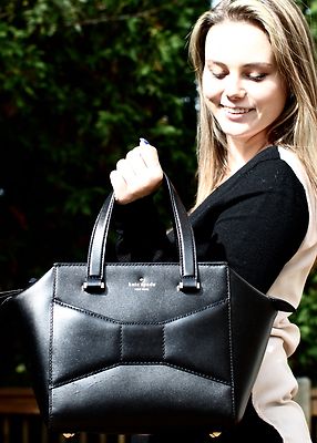 BEAU KiDフォーマルスーツ & kate spade bag Kate Spade New York Two 2 Park Ave Small Beau Bag BLACK Leather