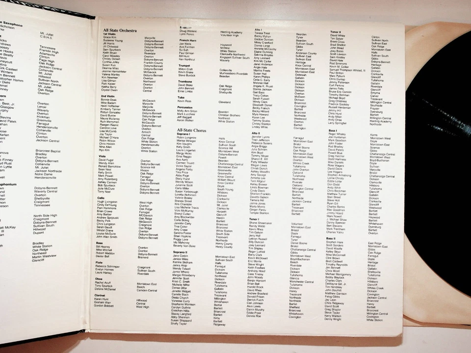 1985 Tennessee All-State Concert Jazz Band Chorus Vinyl 2-LP Record Gatefold VG+ - Image 4 of 4