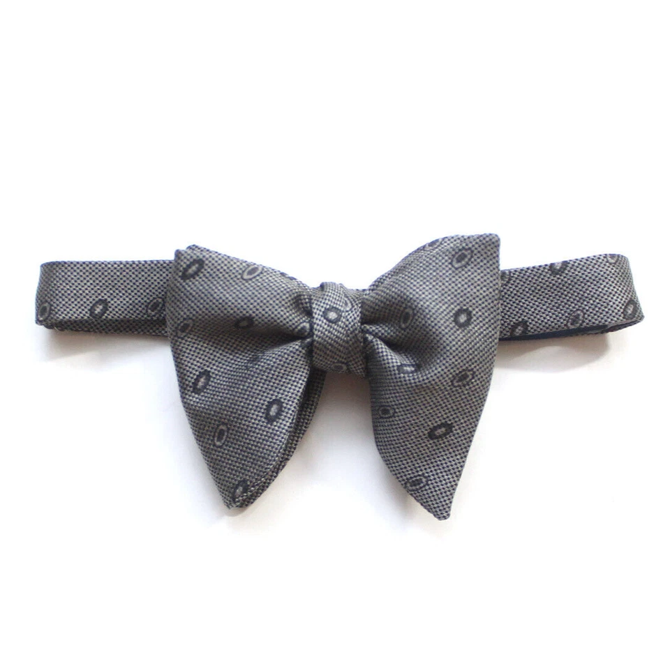 Pajarita de hombre autoatada pajarita grande mariposa pajarita S602 adorno gris Foto 2 de 4
