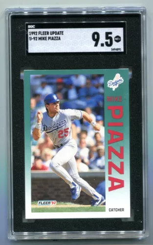 1992 Fleer Update Mike Piazza RC #U-92 SGC 9.5 MINT+ HOF