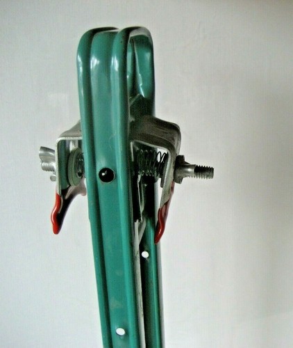 Vtg Downhill Ski Boot Tree Carrier 1960s SEARS Green Red Adjustable Height - Picture 3 of 10