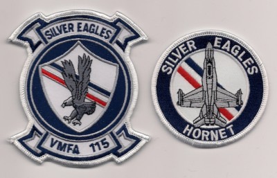 VMFA-115 SILVER EAGLES USMC FIGHTER ATTACK SQN patch set