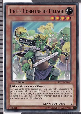 Plünderungsgoblin Einheit 1. Auflage - REDU-FR040 - Französische Yu-Gi-Oh Karte