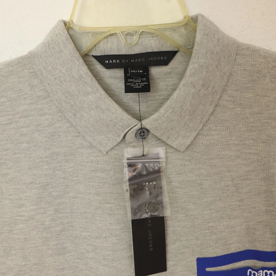 Marc by Marc Jacobs Men's Polo XS Melange Gray 100% Cotton NWT B31 - Image 4 of 4