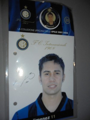 FC INTER PINS COLLECTION 2007/2008 BROOCH LUIS ANTONIO JIMENEZ N°28