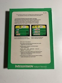 Las Vegas Poker And Blackjack (Intellivision, 1979) CIB Complete w/Manual Tested