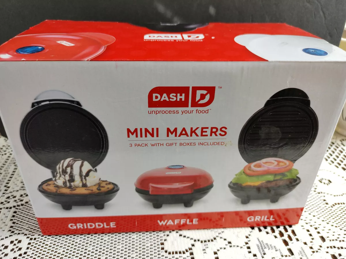 Dash Mini Maker Waffle Maker Griddle, 2-Pack Griddle Waffle Iron - Black