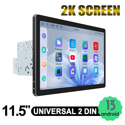 JOYING QLED 2K Touchscreen  11.5 Inch Double Din Android 13 Radio for Universal 