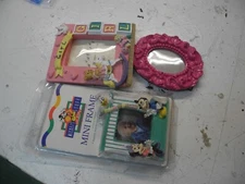 kids / girl mini picture frames pink see pics for size  3 frames 