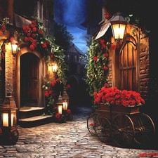 10'x10'Cityscape Computer-painted Vinyl Scenic Photo Background Backdrop BHF1797