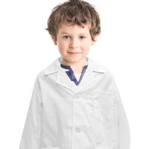 Children's Lab Coat Washable Scientist Clothes White Doctor Kids Coats - Picture 7 of 12