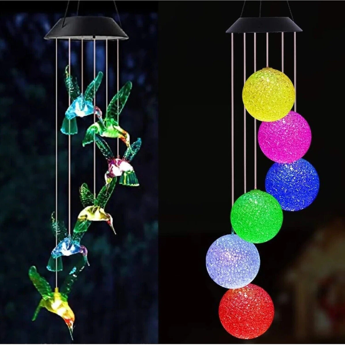 Colour changing hanging solar lights deals