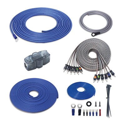 Recoil RCK46 True 4Gauge Complete Amplifier Install Wiring Kits, OFC RCA Cable