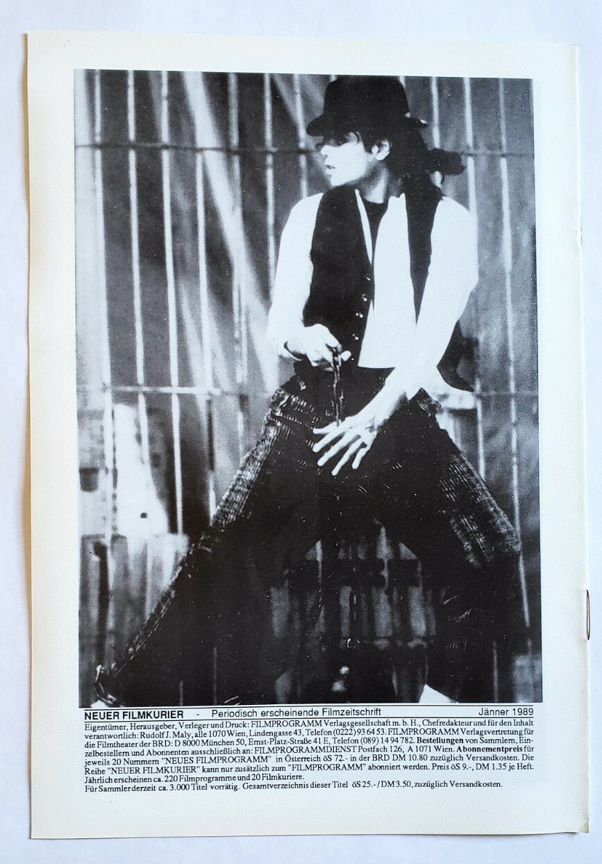 VINTAGE 1989 MOONWALKER MOVIE PROMO PREMIERE PROGRAM - MICHAEL JACKSON MJ FILM