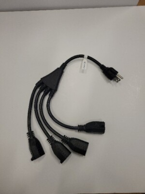Cable Matters 2-Pack 4 Outlet Power Splitter Cord (Power Cord Splitter/Outlet