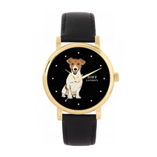 Toff London TLWS-27638 Ladies Beige Jack Russell Terrier Dog Watch