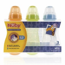 Nuby 3-Pack Non-Drip Standard Neck Bottles