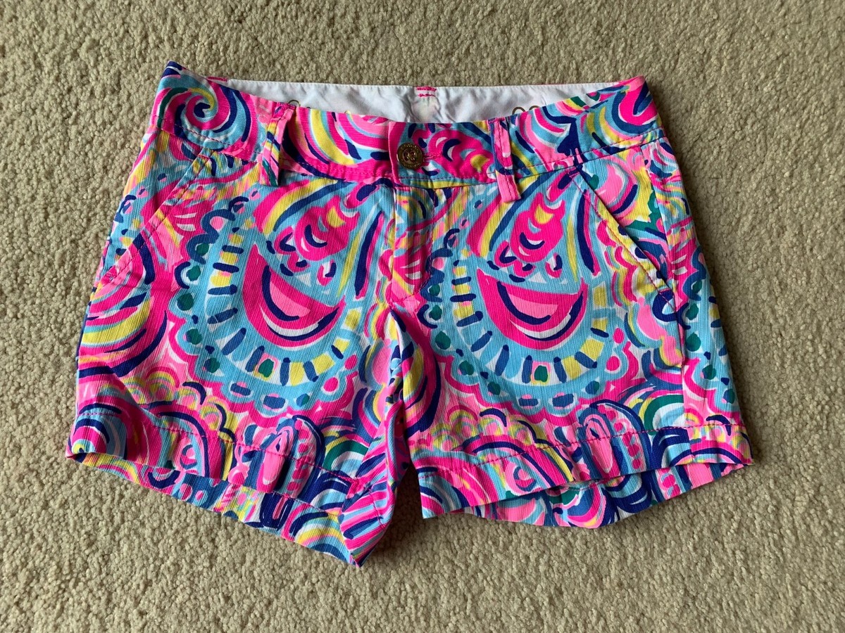 Lilly Pulitzer Women's Callahan Shorts, Psychedelic Sunshine, size 00 NWOT