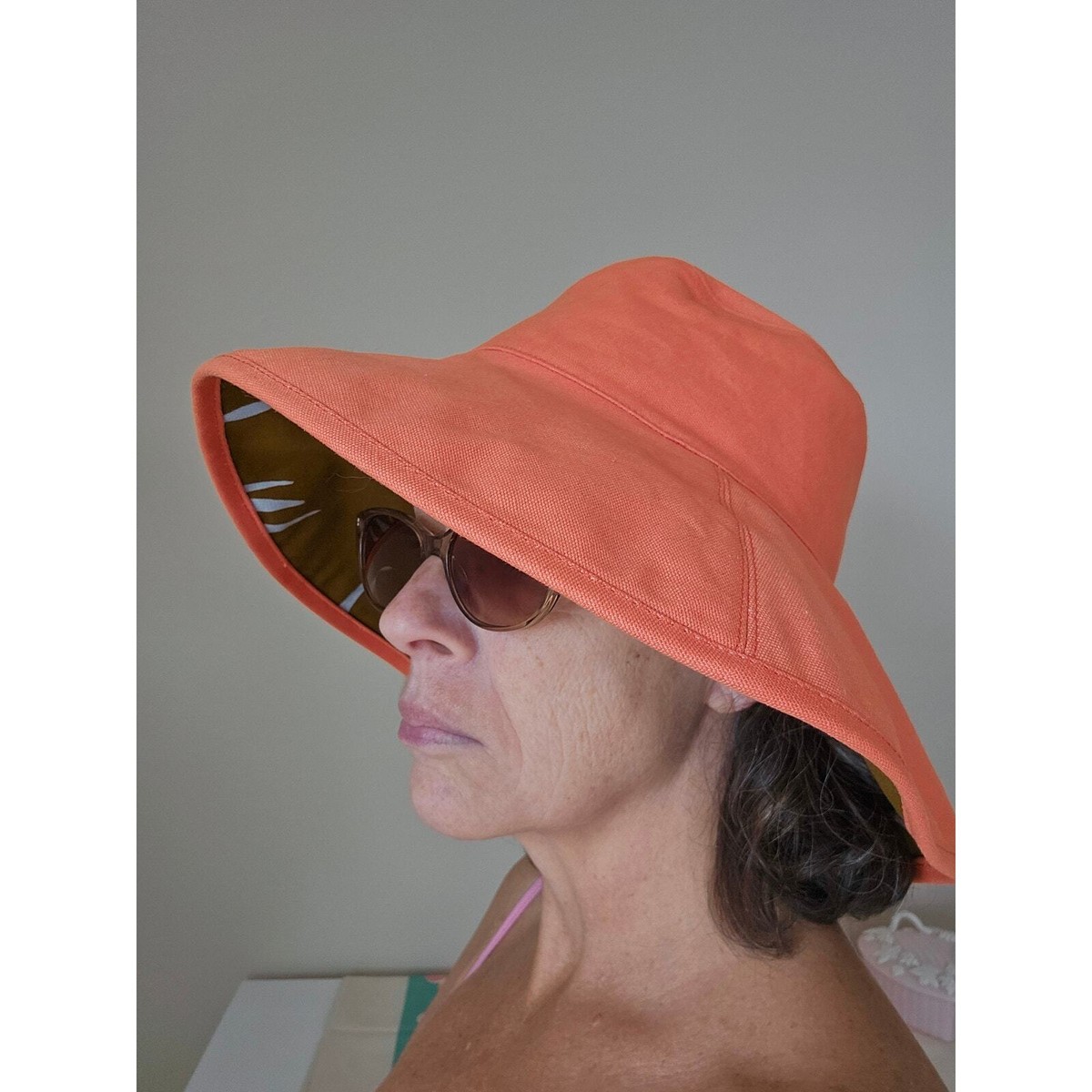 Anthropologie-Reversible Canvas Bucket Hat NWOT Anthropologie Reversible Canvas Bucket Hat | eBay main image 3