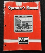 1982 Massey Ferguson 205 210 220 Tracteur " MF 218 Tondeuse " Opérateurs Manuel