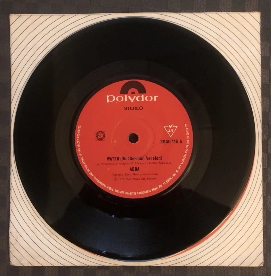 RARE HONG KONG 7" 45rpm ABBA Waterloo watch out Polydor 1974 NEAR MINT!!!!! - Image 2 of 3