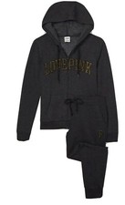Victorias Secret PINK Perfect Full Zip Hoodie  Skinny Jogger Set SMALL