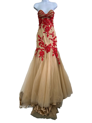 Tarik Ediz Stella 92349 Strapless Nude Red Lace Beaded Mermaid Gown Evening Dres | eBay Tarik Ediz Stella 92349 Strapless Nude Red Lace Beaded Mermaid Gown Evening Dres | eBay