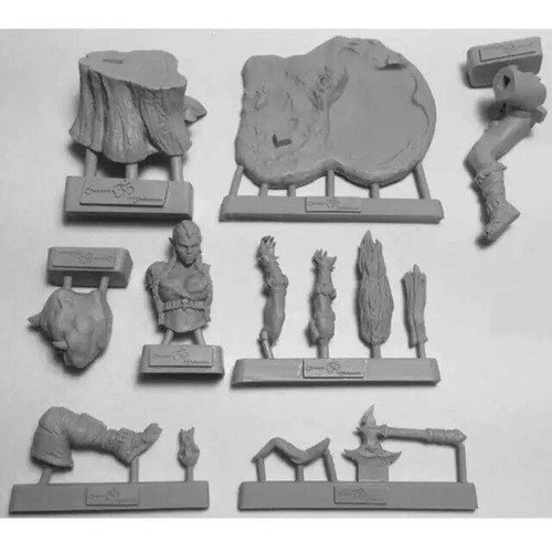 1/24 Resin Model Kit Beautiful Girl Orc Barbarian Warrior Warcraft Unpainted - Picture 2 of 2