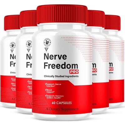 (5 Pack) Nerve Freedom Pro Capsules NerveFreedom Pro Supplement (300 Capsules)