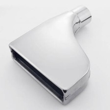 Polished Stainless Steel Exhaust Tip 2.25 In Square Rectangle Out Offset Rolled Polished Stainless Steel Exhaust Tip 2.25 In Square Rectangle Out Offset Rolled