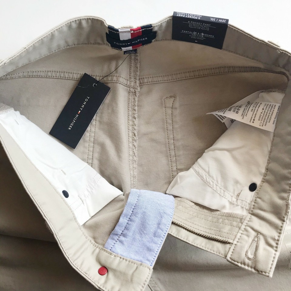 Tommy Hilfiger Men's TH Flex Stretch Slim Fit Tapered Leg Chino 5 ...