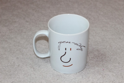 KONITZ Generation Y Ceramic Coffee Tea Mug Cup 4.25'' tall White Internet