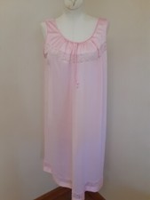 Vintage Pink Vanity Fair Nightgown Lingerie Sleepwear House Dress Pink Nylon...