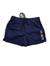 NWT Women Cotton Pull On Shorts Navy Blue Drawstring Pockets S NEW 39.99