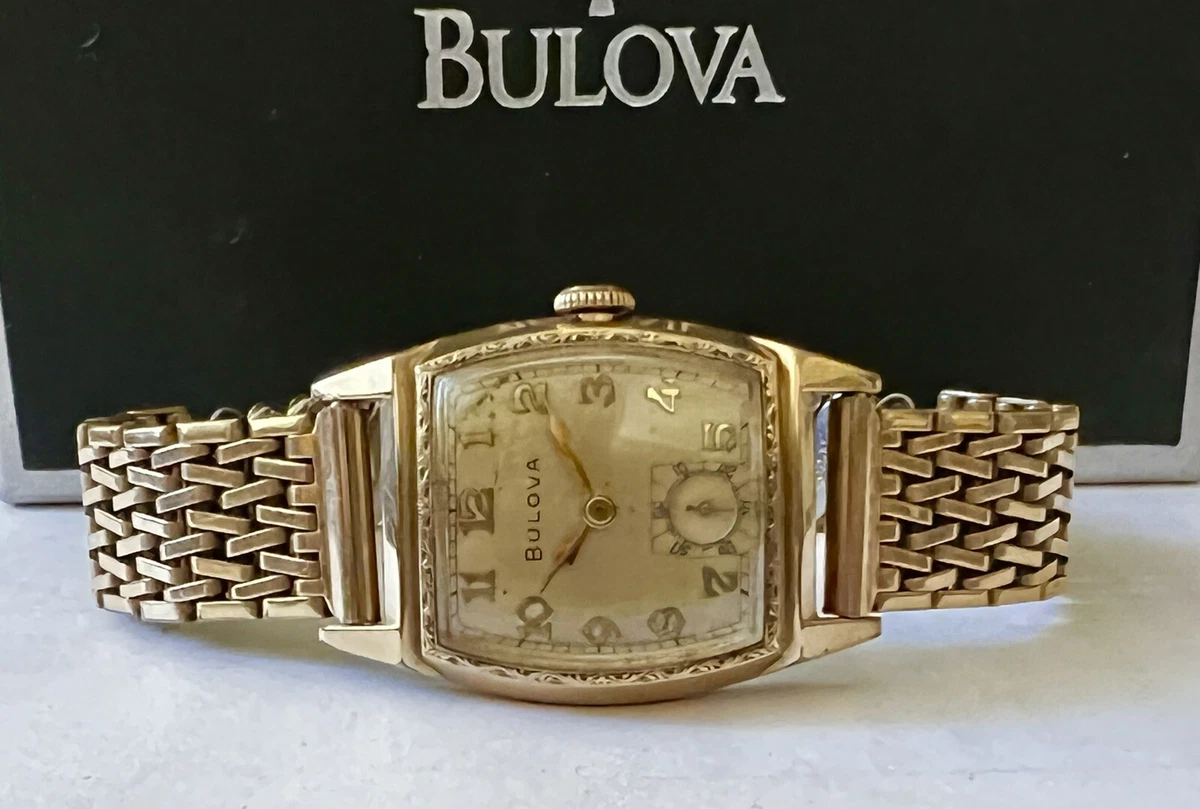 VNTGE BULOVA Wristwatch 1951 W HIGH QUALITY BRETTON Bracelet Prof