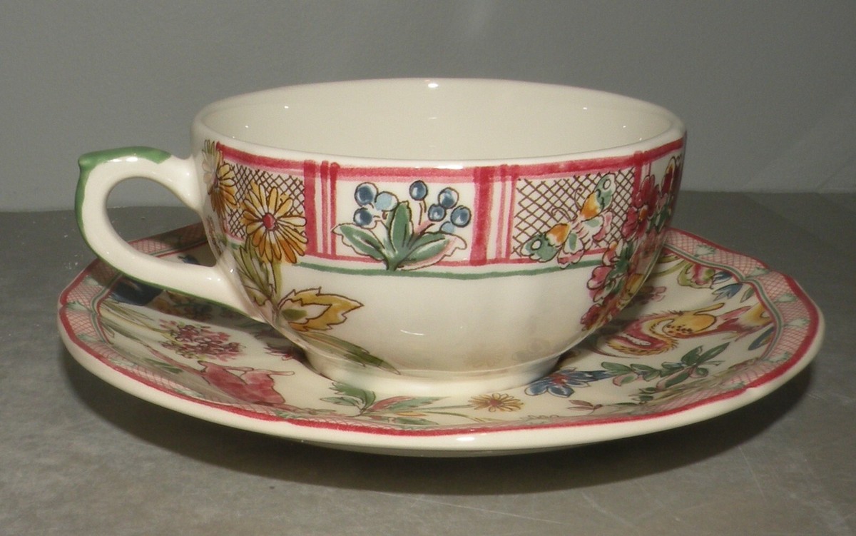 New Tea Cup & Saucer, Jardin Imaginaire ,From GIEN | eBay New Tea Cup & Saucer, Jardin Imaginaire ,From GIEN | eBay