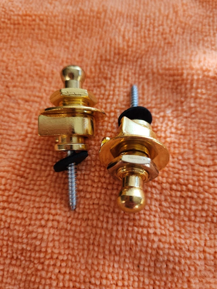 Travas de alça estilo Schaller de alta qualidade QT=(2) DOURADAS! FRETE GRÁTIS dos EUA!!! - Imagem 2 de 4