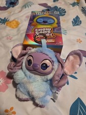 HAPPY HAUL Disney Stitch Snow Cone Swirl ANGEL Blue 5 Keychain Plush Vinyl Face