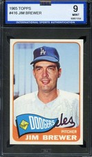 1965 TOPPS #416 JIM BREWER ISA 9 DODGERS *ADT5681