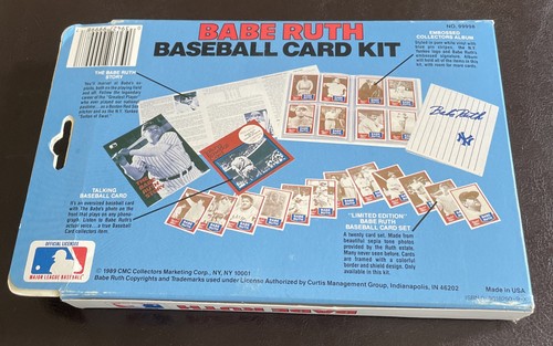1989 CMC BABE RUTH BASEBALL CARD KIT Unopened Original Box With Talking BB Card - Picture 2 of 2