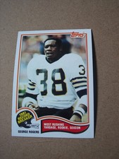 1982 Topps football George Rogers record breaker Rookie card #5 EX/NM. rookie card picture