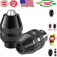 High-Performance 2-Pack Keyless Chucks for Dremel Rotary Tools - Metal Build