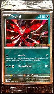 Pokémon TCG Yveltal 088/132 SEALED Promo Stamp MEG DE Karte Megaentwicklung