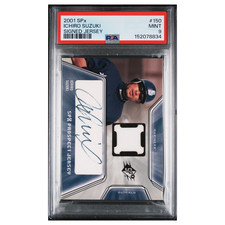ICHIRO Rookie #150.0 psa 9 Autograph 2001 Spx Signed jersey RPA Baseball Card