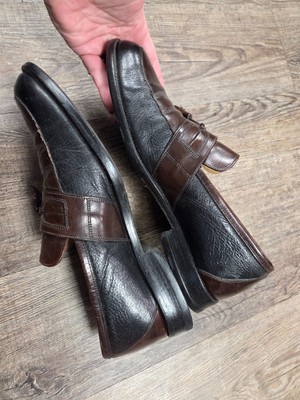 Johnston + Murphy Brown Black Leather Tassel Loafers 8.5M  display picture 1