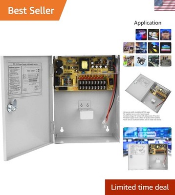 UPS Power Supply 12V 10A Control System Vertical Installation Access Control