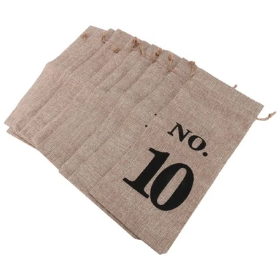 MARKENLOS 10 StüCk Weinbeutel, 14 X 6 1/4 Hessisch Nummerierte Weinflasche 2580